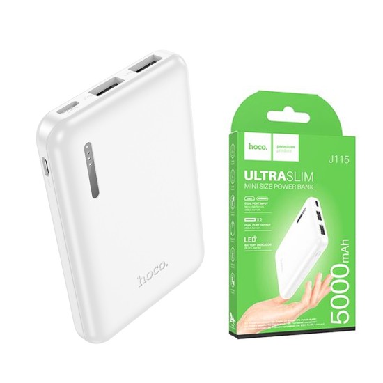Power Bank Hoco J115 Journey 5000mAh Blanco Power Bank Hoco J115 Journey 5000mAh Blanco
